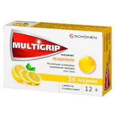 Мультигрип® льодяники з медом та зі смаком лимона, льодяники №